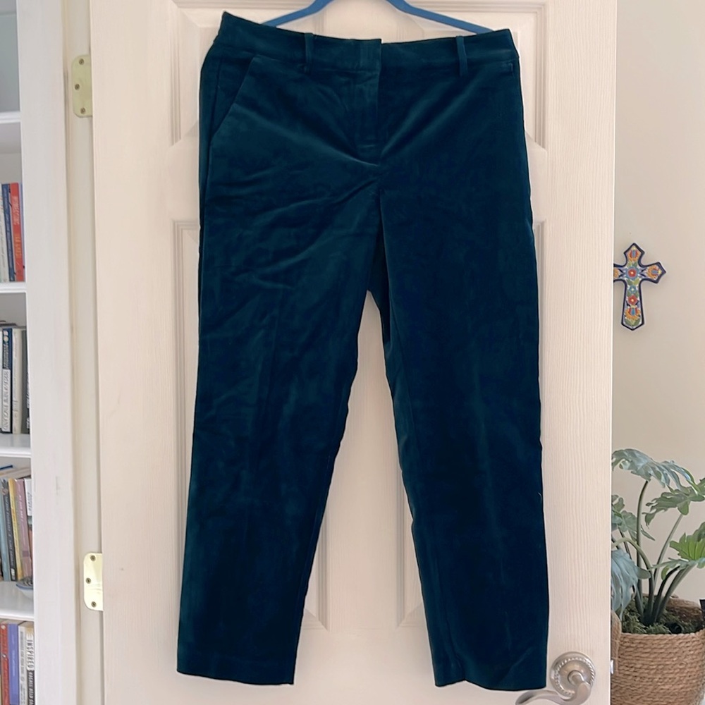 Loft Velvet Blue/Green The Riviera Slim Pant Size 8